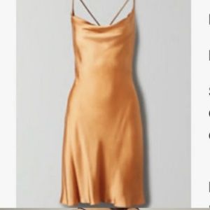 Aritzia Wilfred diamante dress, strappy silky slip dress (size XXS, colo…
